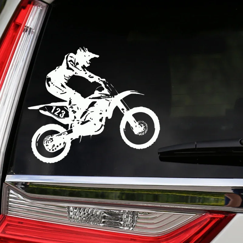Car Stickers Cool and Stylish Motorcycle Model Car Decoration Accessories Decals Creative Waterproof Black/white, 20cm*18cm