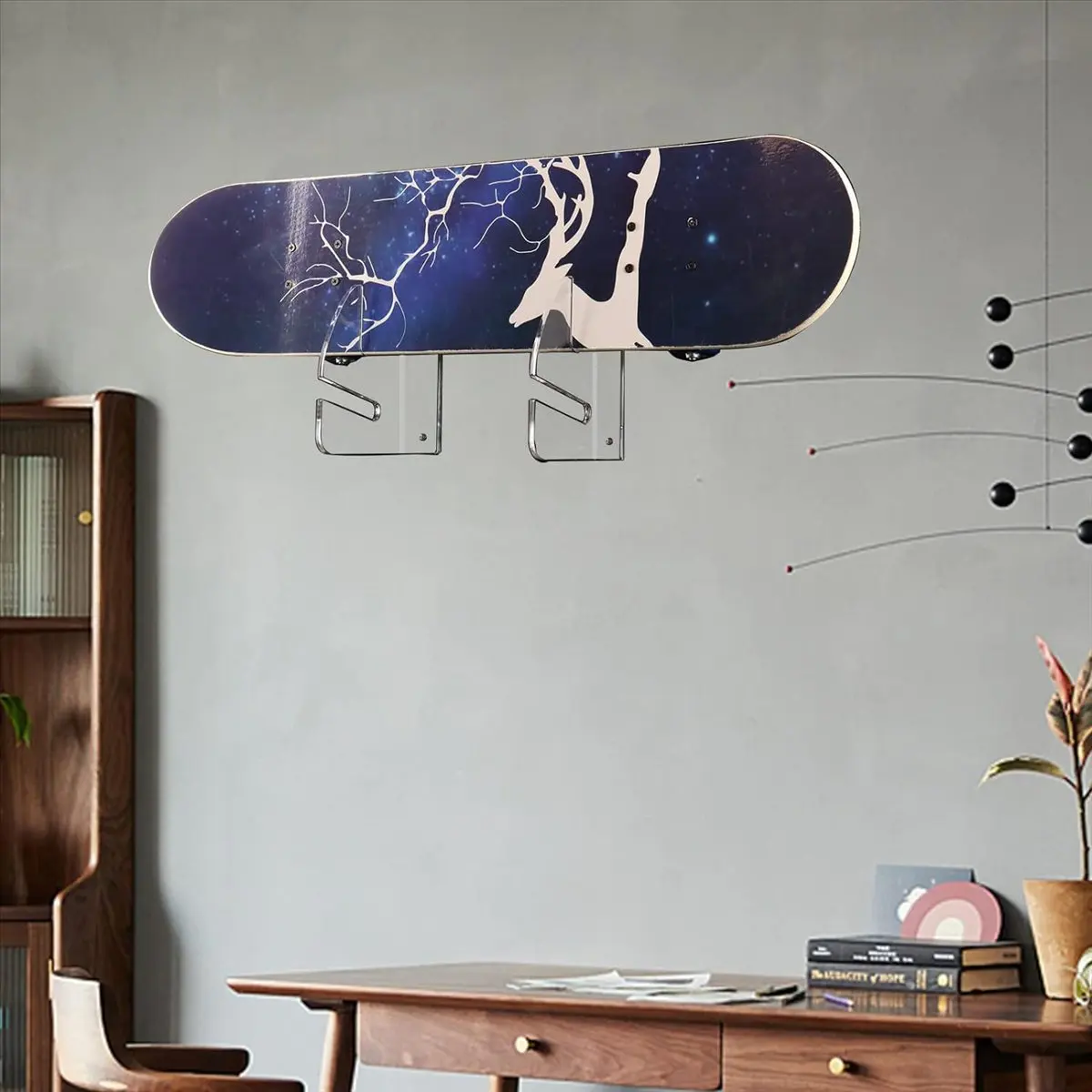 ABJV لوح التزلج رف تزلج على الحائط لوح التزلج رف أكريليك للوحة التزلج Aquaplane لوح التزلج سطح لوح التزلج ، شفاف #5