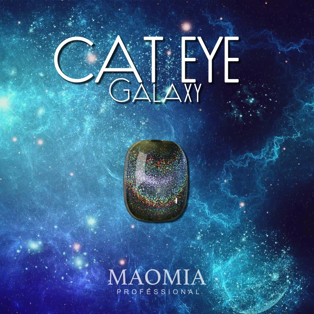 عين القطة معطف فوقي جل تلميع ليزر قوس قزح جالاكسي ثلاثي الأبعاد ملون عاكس بريق مغناطيسي لامع ثلاثي الأبعاد يونيكورن #3