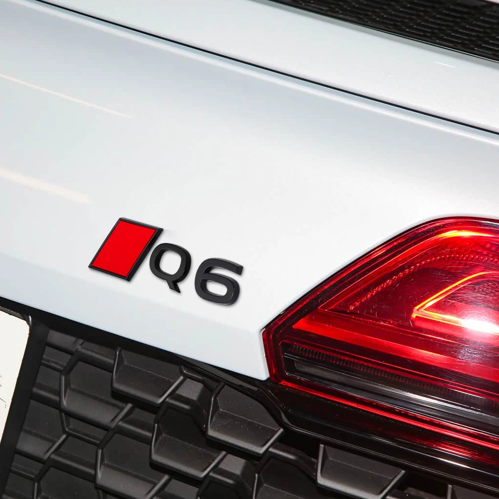 3D Aluminium Emblem Aufkleber für Audi Q3 Q4 Q5 Q6 Q7 Q8 – Auto-Styling Heckklappen-Emblem Dekoration Autozubehör – Detail 10