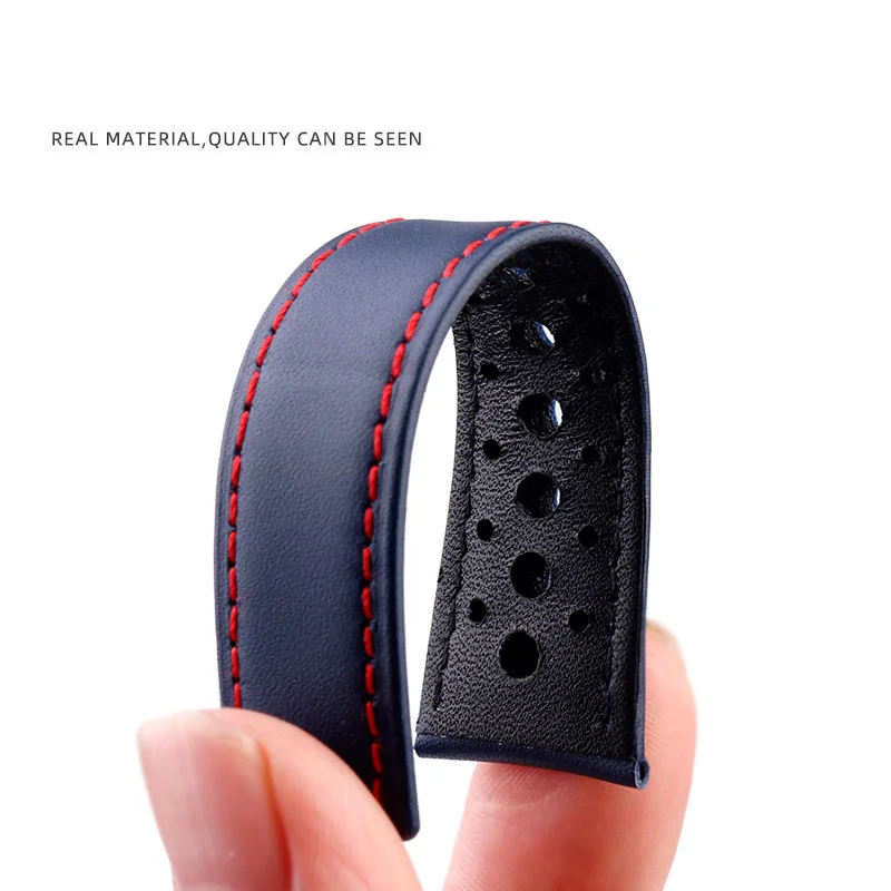 For TAG Heuer Monaco Watchband CAW211M 211P CAW211R 211T breathable 22mm Genuine Leather band Men's Folding buckle wrist strap