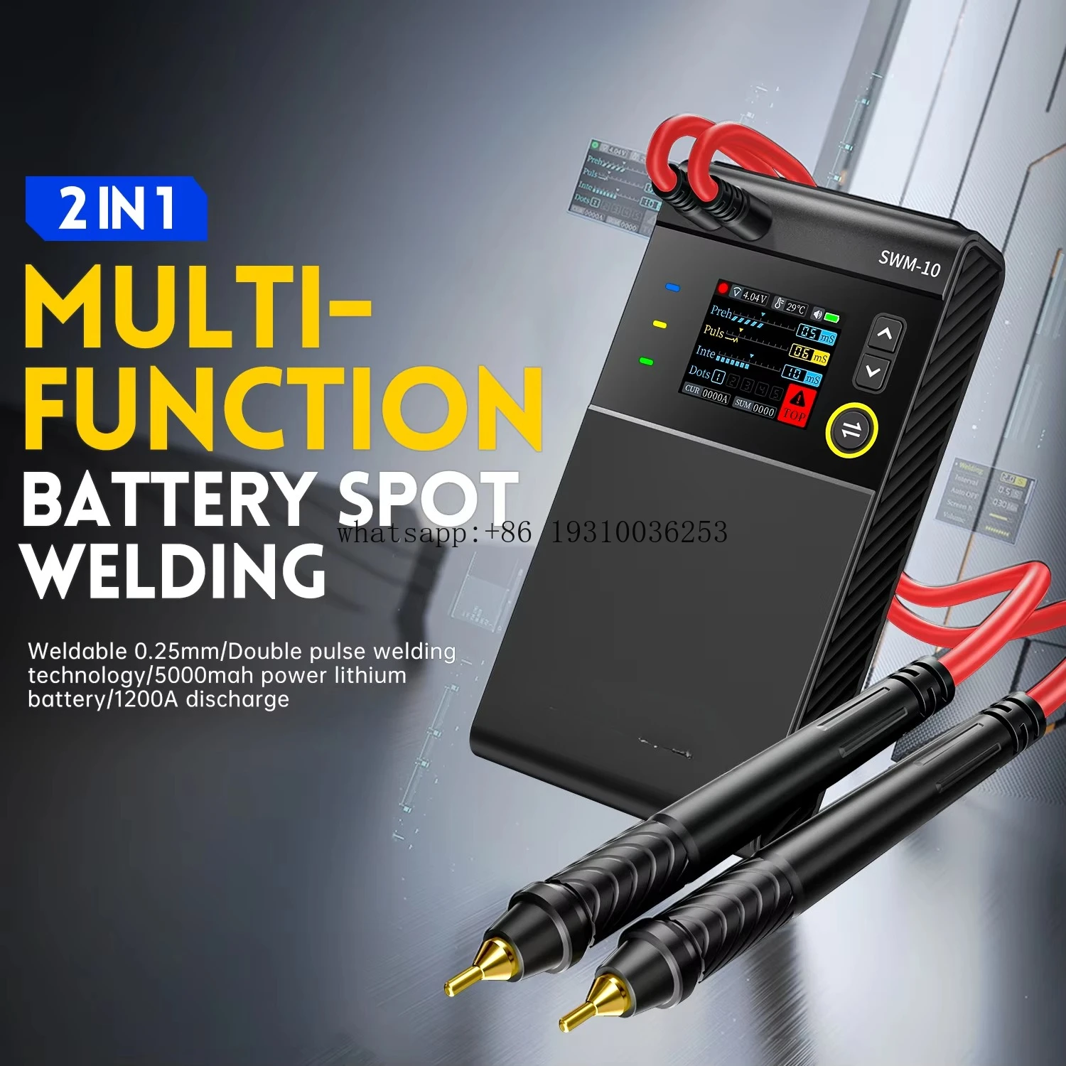 10 Portable Battery Spot Welder DIY Mini Welding Machine 18650 Battery Pack Welding Tool 5000mah Weldable 0.25mm