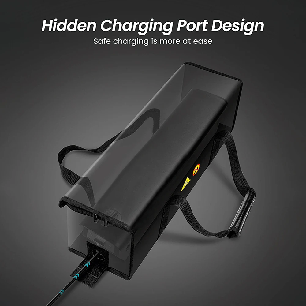 

Fireproof Waterproof Battery Bag Lipo Safe Charging Bag Protection Pouch for Storage with Invisable Side Charging Port Strip