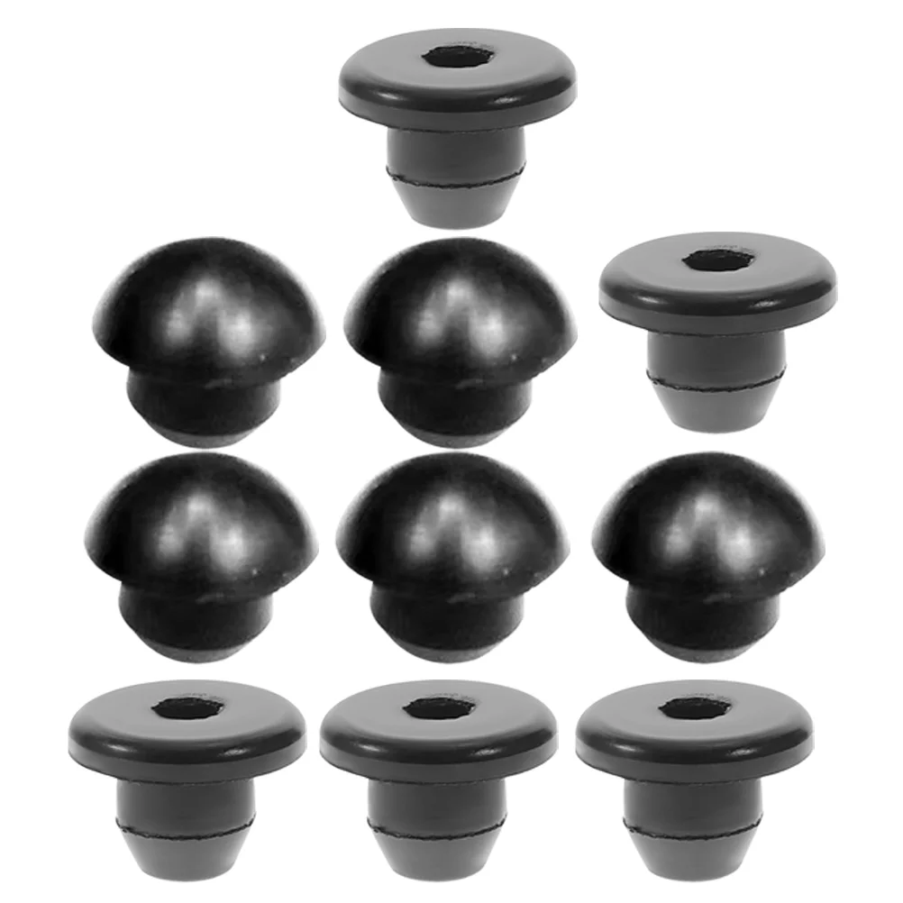 10 Pcs Hydraulic Jack Parts Oil Plug Horizontal Floor Plugs Bung Fuel Bottle Black Rubber