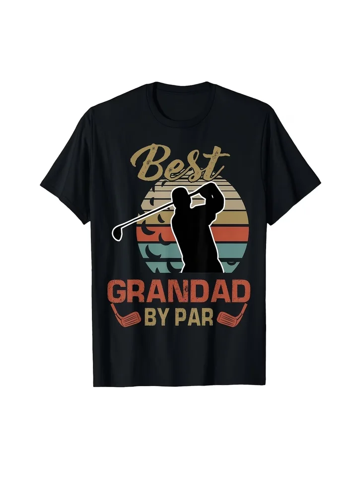 Mens Golf T-Shirt Grandad By Par Graphic Tee