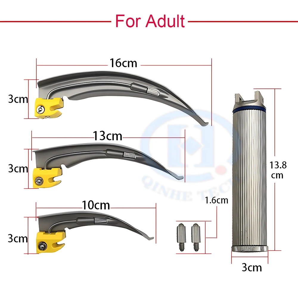 Stainless Steel Blades Medical Anesthesia Laryngoscope Adult Children Neonate Blade Laryngoscope