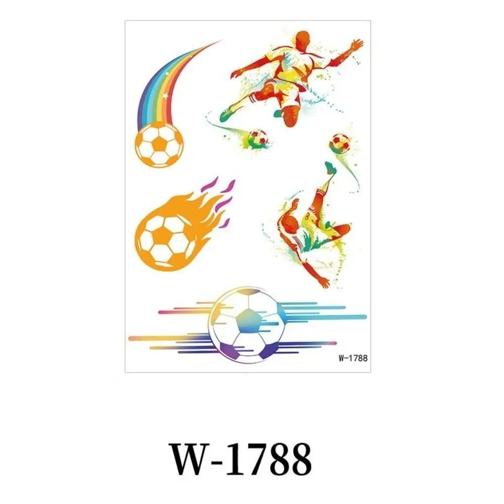 Sports Event Match Football Tattoo Stickers Featuring Fun Cartoon Ball Y2k Spicy Girl Temporary Tattoo Removable Waterproof