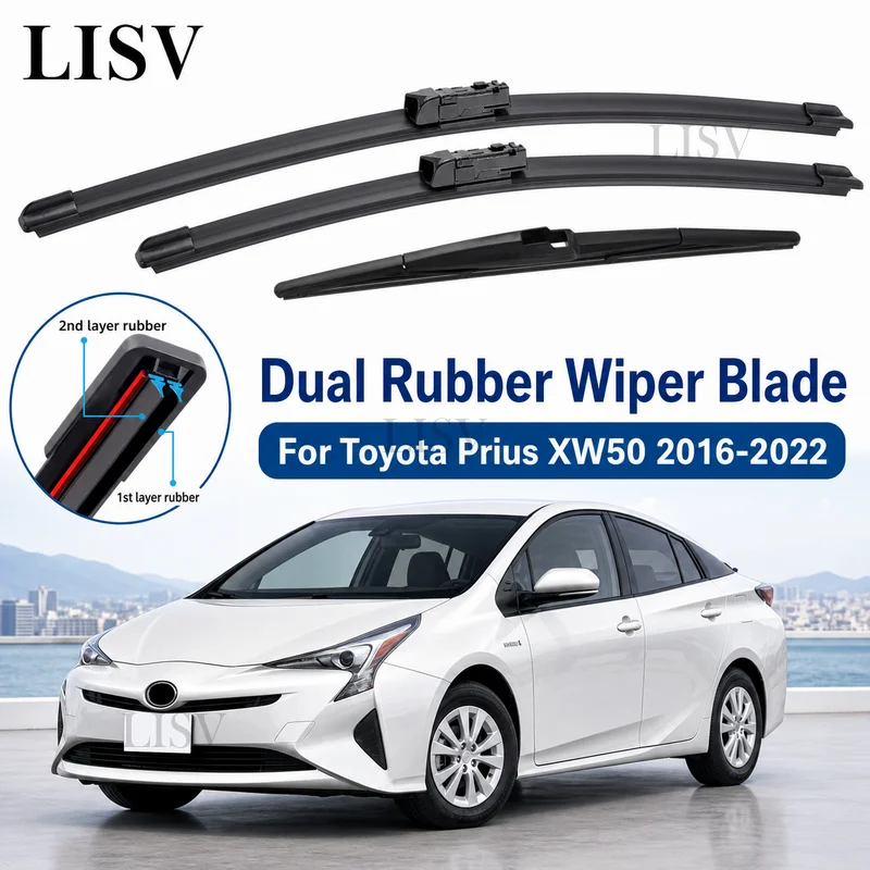 Front Rear Wiper Blades For Toyota Prius XW50 2016 2017 2018 2019 2020 2021 2022 Set Windscreen Windshield Car Accessories