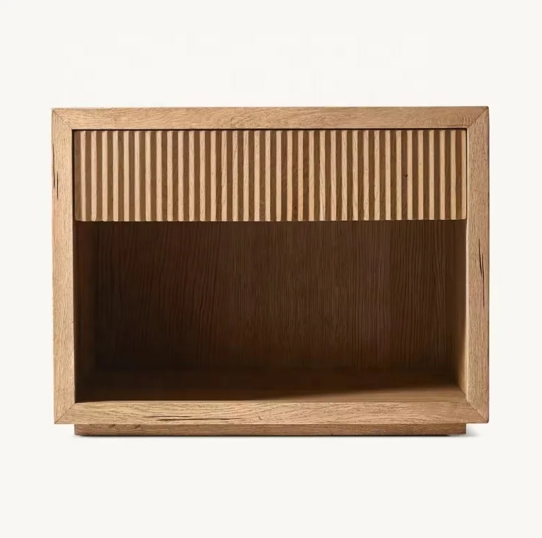 For Groove Luxury Modern Wood Smart Drawer Bedside Table Bedroom Furniture Bedside