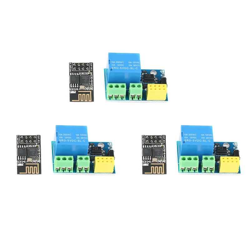 3CGRO-3X ESP8266 ESP-01S Modul Relai WIFI Soket Pintar Modul WIFI Nirkabel ESP-01S