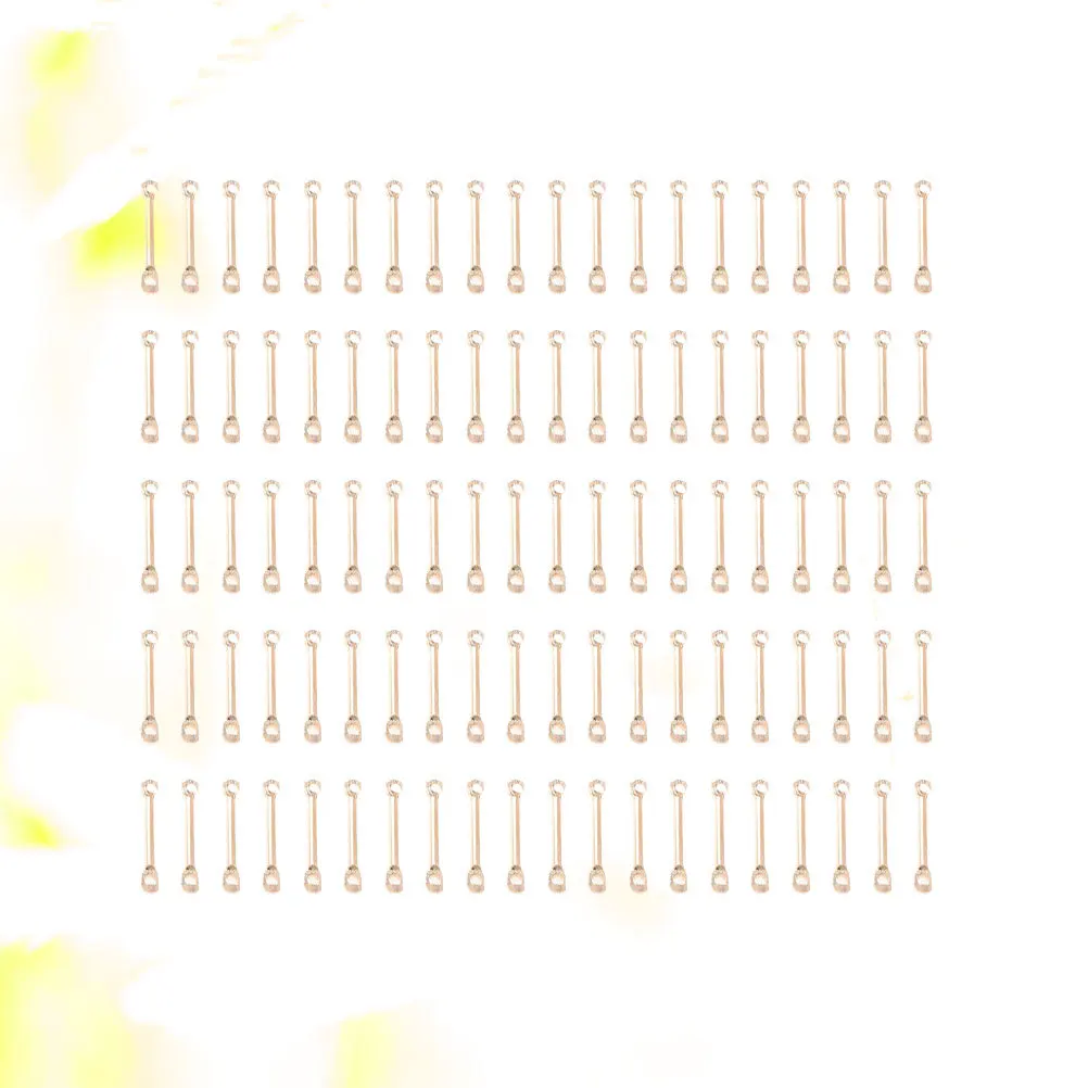 

200pcs Earring Components 15Mm Golden Iron Electroplated Smooth Lightweight For Diy Jewelry Making Ear Drop Parts Handmade Craft