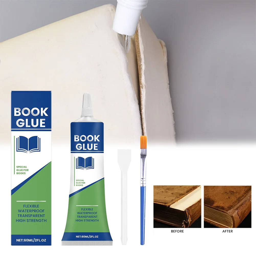 Professional Book Glue Strong Adhesive Clear Book Adhesive Transparent Book Binding Adhesive for Greeting Cards Invitations