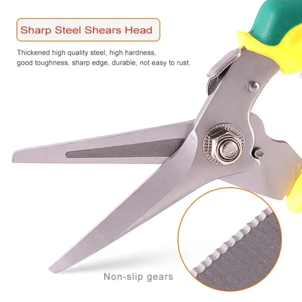 

Stainless Steel Pruning Shears Ergonomic Handle Non-slip Garden Pruner Shock Absorbing Comfortable Grip Horticulture Secateur