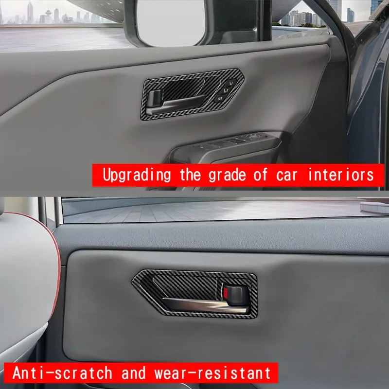 

For Toyota Rav4 2026 ABS Carbon Fiber Car Interior Handle Frame Cover Decorative Interior Car Accessories(for USA&Japan)