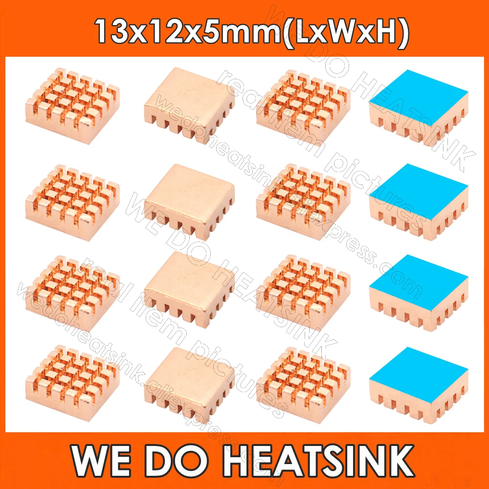 WE DO HEATSINK Small Tiny Useful Pure Copper Heat Sink Without or With Thermal Pad For Raspberry Pi Banana Pi IC Chipset Package