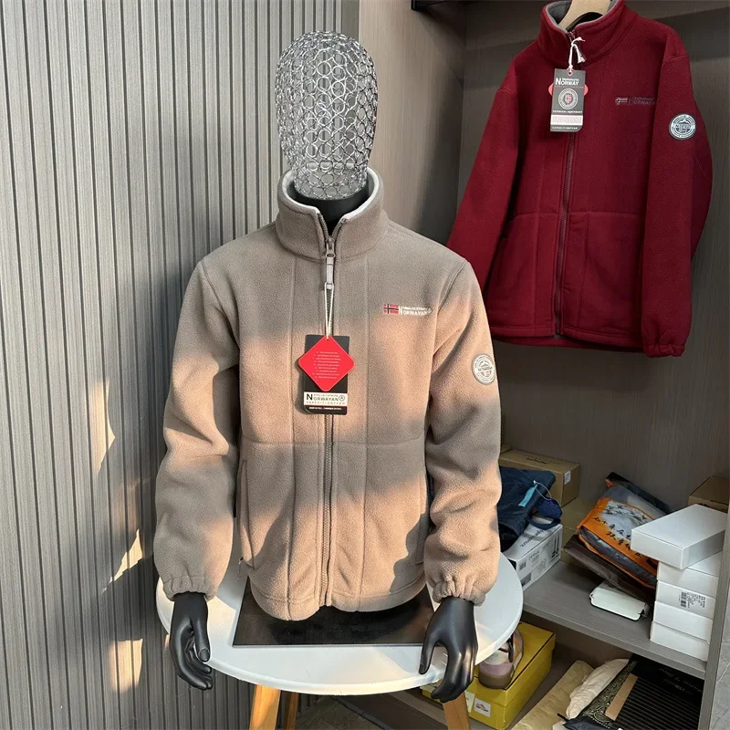 

2025 Mens Winter Jackets Brand Casual Thickened Warm Double-Sided Fleece Jacket Men's High Quality Designer Windproof Coat