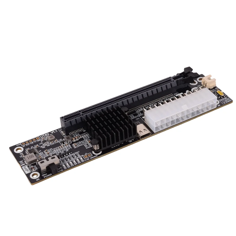 ADT-Link PCIE 3.0 Dock Station for Thunderbolt 3 /4 eGPU External Expansion Supports RTX20 And Above Graphics Cards U4G-BK8
