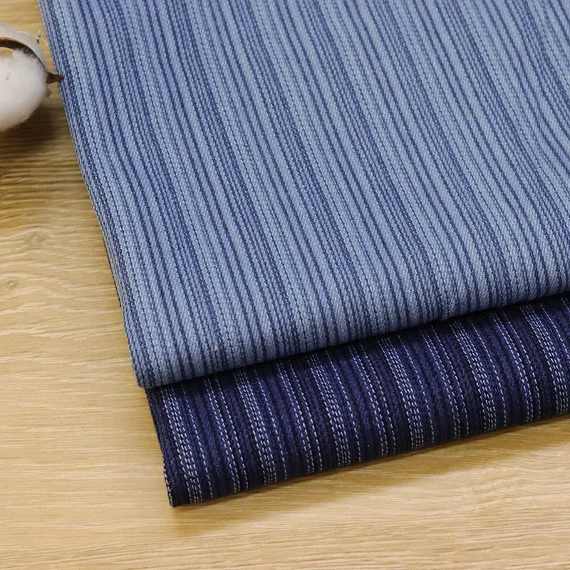 

Полосатая жаккардовая джинсовая ткань, мягкая утолщенная одежда, куртка, сумка для дивана, дизайнерская ткань для шитья своими руками на метр, материал