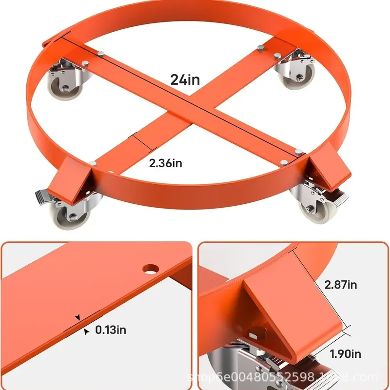 For Hand Push Simple Oil Drum Truck Pan Oil Drum Bracket Turnover Truck Pan Oil Drum Trolley