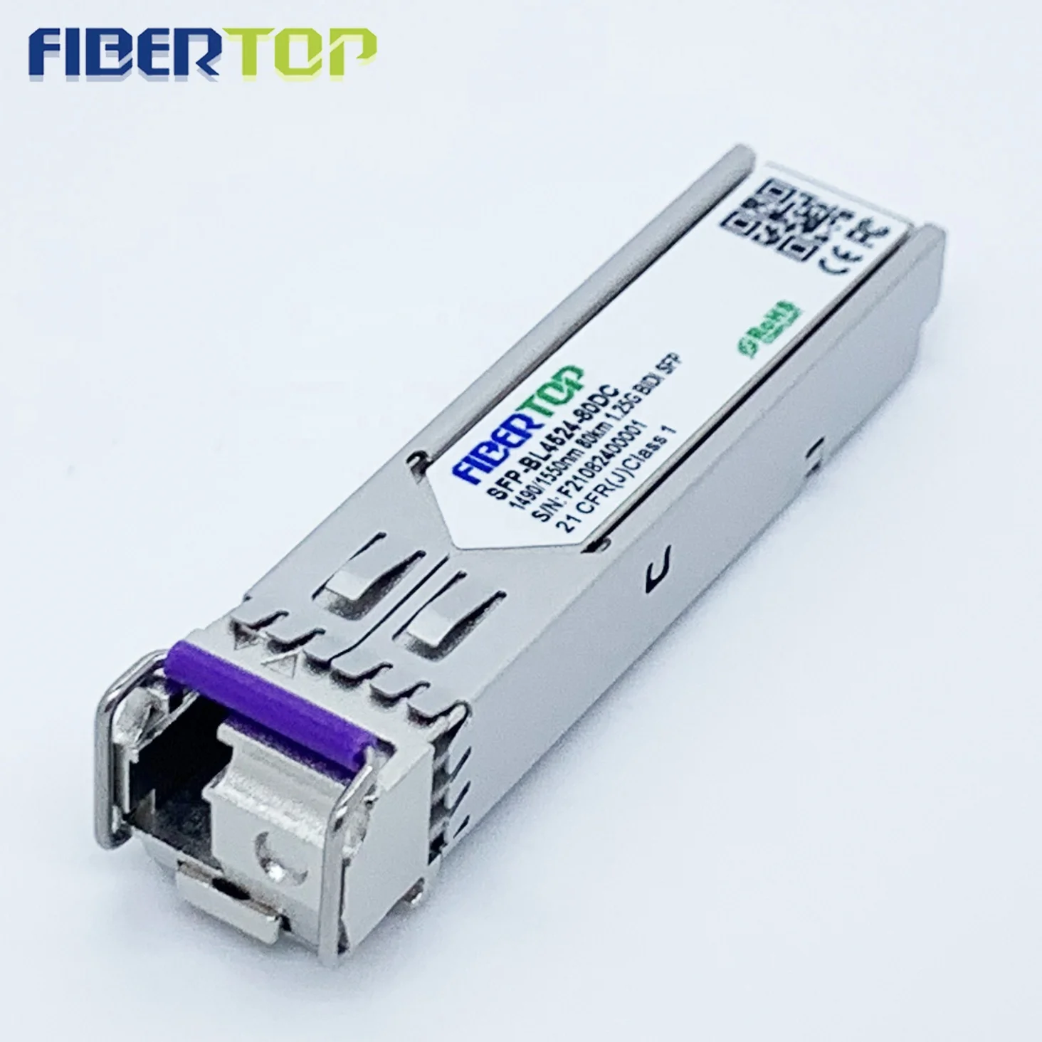 1.25G 1490nm-TX/1550nm-RX 80km BiDi SFP Transceiver Module For Gigabit Ethernet And 1G Fibre Channel