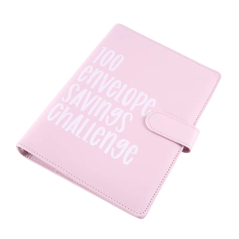 A34M-100 Envelopes Challenge Binder, Simple And Interesting Way To Save 5,050, Budget Planning Book Reusable Easy To Use