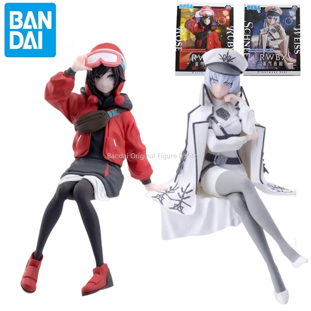 SEGA 오리지널 RWBY 루비 로즈 바이스 Schnee 애니메이션 캐릭터 모델 장식 컬렉션 피규어 어린이 장난감 크리스마스 생일 선물