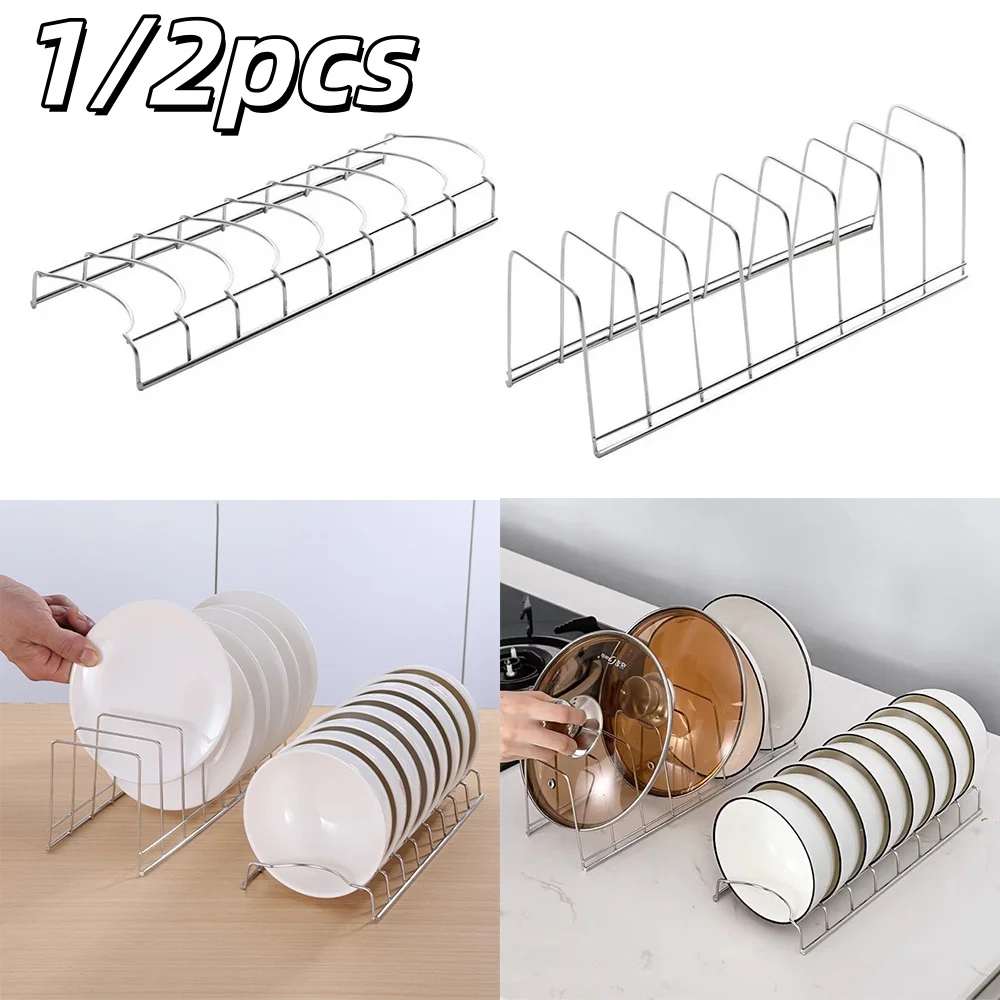 Escurridor de platos de acero inoxidable, escurridor de escritorio, comprar tierra, cubiertos para el hogar, platos, tapa de olla, estantes, almacenamiento de cocina, herramientas para ahorrar espacio, 1/2 Uds.