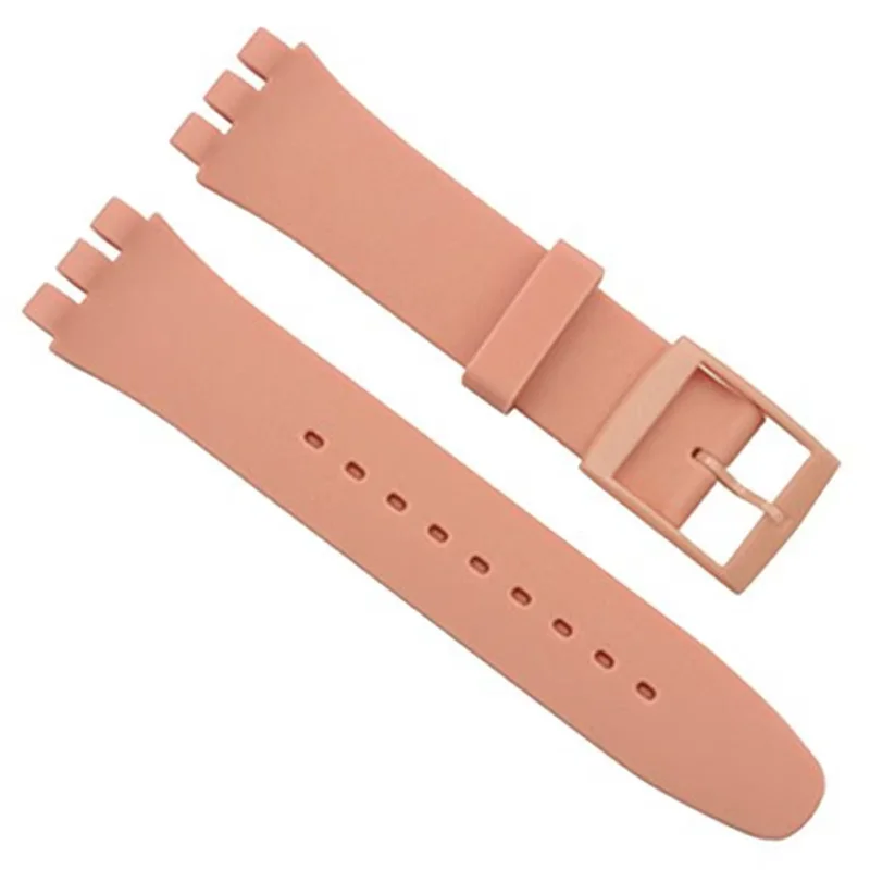 for Swatch Men Women Rubber Watch Band Soft Silicone Straps 16mm 17mm 19mm 20mm Sport Replacement Bracelet Wristbelt Accessories