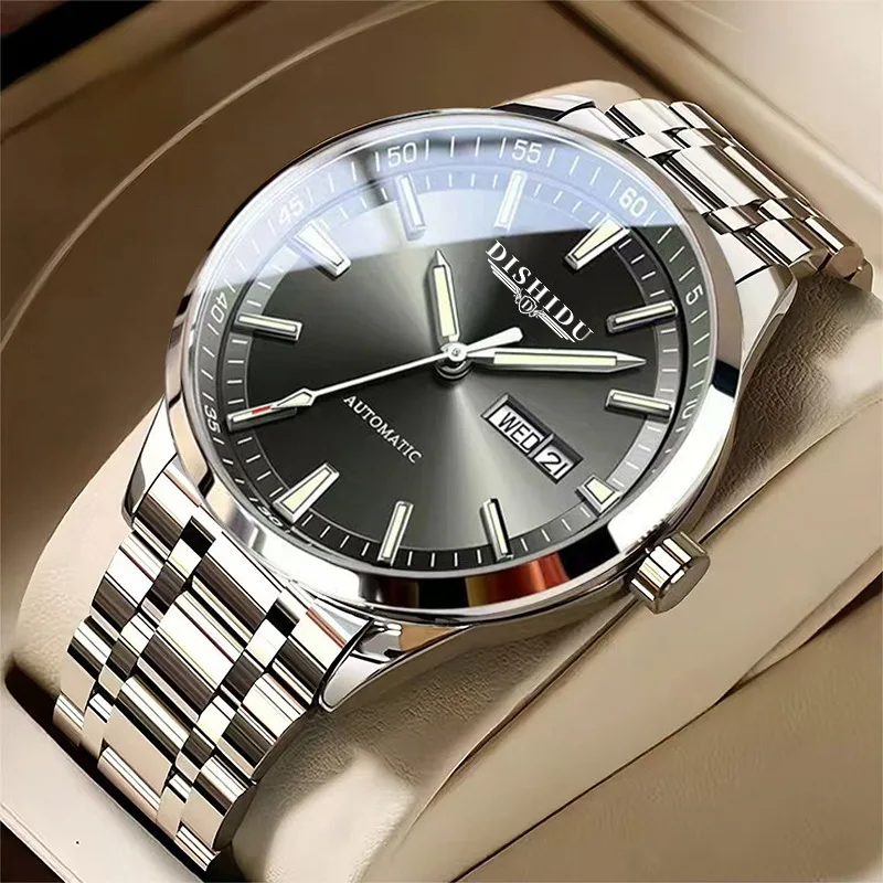 2024 Новые мужские часы из нержавеющей стали в деловом стиле, роскошные стразы, 40 мм, синее золото, кварцевые наручные часы Relogios Masculino