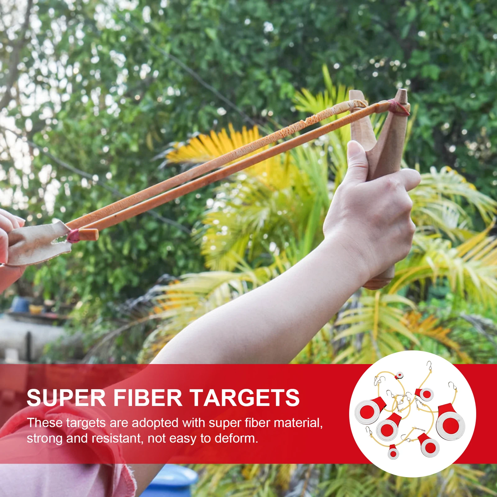 

7Pcs Hanging Outdoor Shooting Targets Super Fiber Durable Practice Exercise Training Game Targets