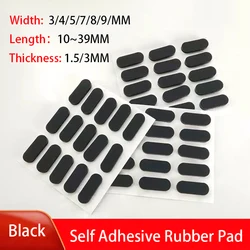 10pcs Width 3-9mm Length 10~39mm Anti-slip Self Adhesive Silicone Rubber Oval Mat Cabinet Equipment Feet Pad Floor Protectors