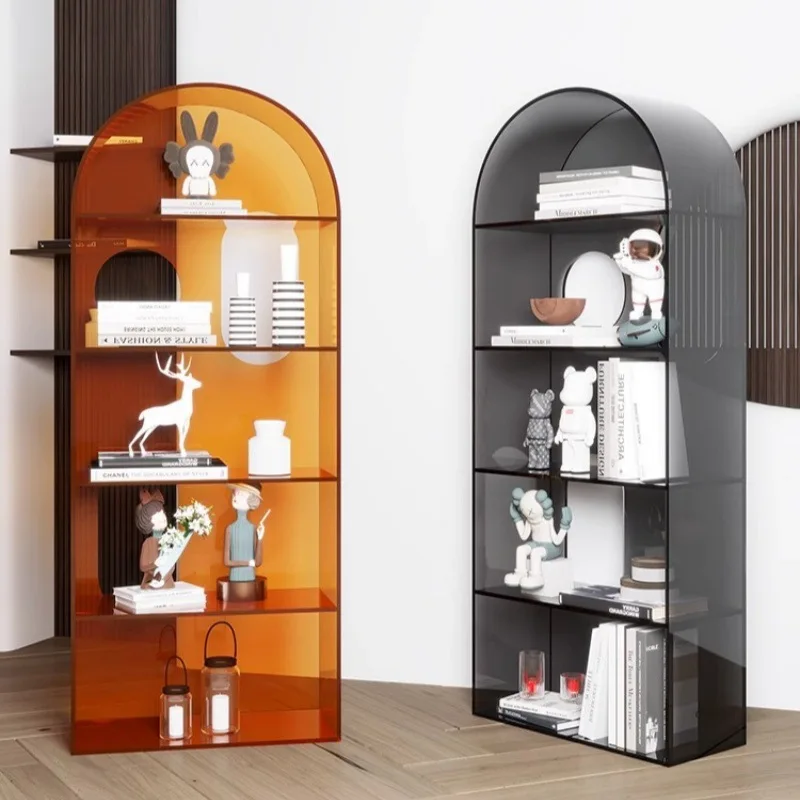 クリエイティブライト高級床から天井までの多層壁組み合わせ格子本棚