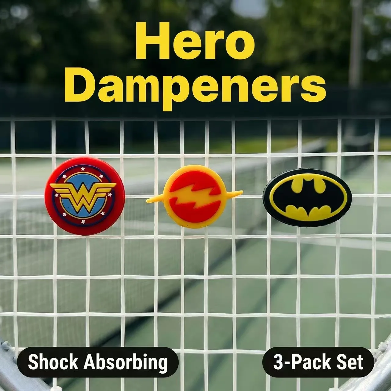 3pcs Tennis Racket Damper Shock Absorber Tenis Racquet Vibration Dampeners Anti-Shock Tennis Accessories