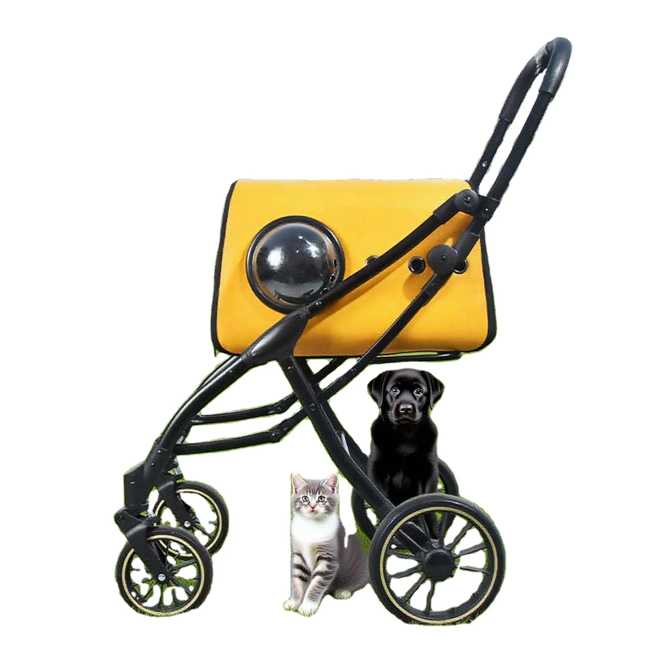 Medium Sized Dogs And Cats Adjustable Waterproof Foldable Detachable Pet Stroller Handy Travel Helper