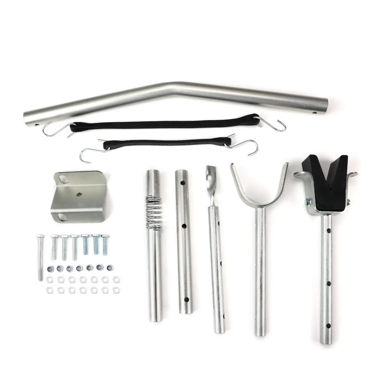 Heavy Duty Outboard Motor Support Bracket Stainless Steel Boat Engine Mount with Straps V Shaped Cradle for Safe Boat Trailering