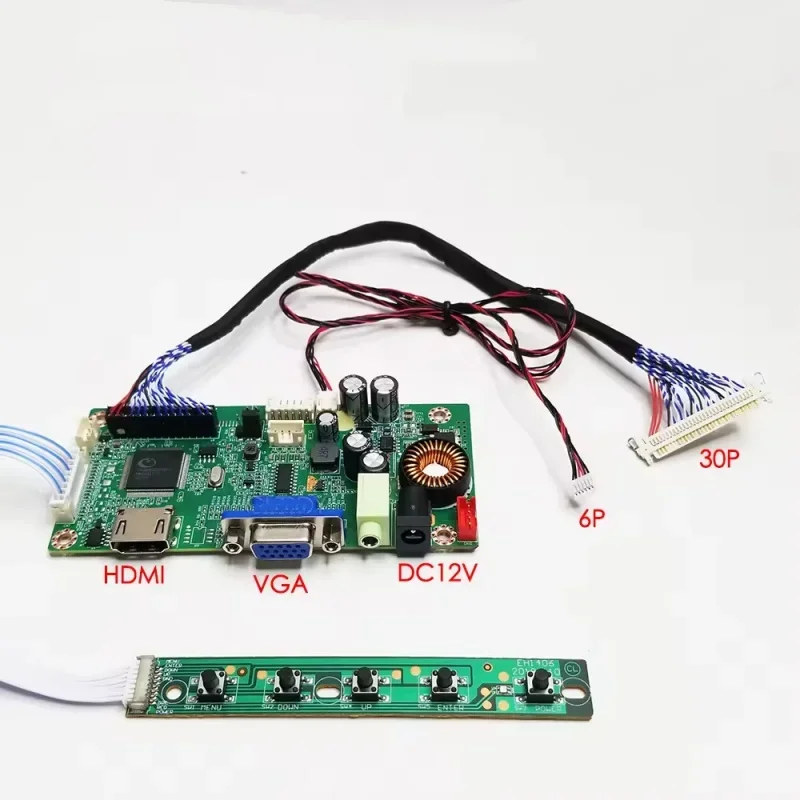 For 21.5 inch iMac 1920x1080 LM215WF3-SLS1 TLG1 LVDS 30P LCD LED HDMI VGA Audio PC Display Kit Monitor Driver Board Kit DC 12V