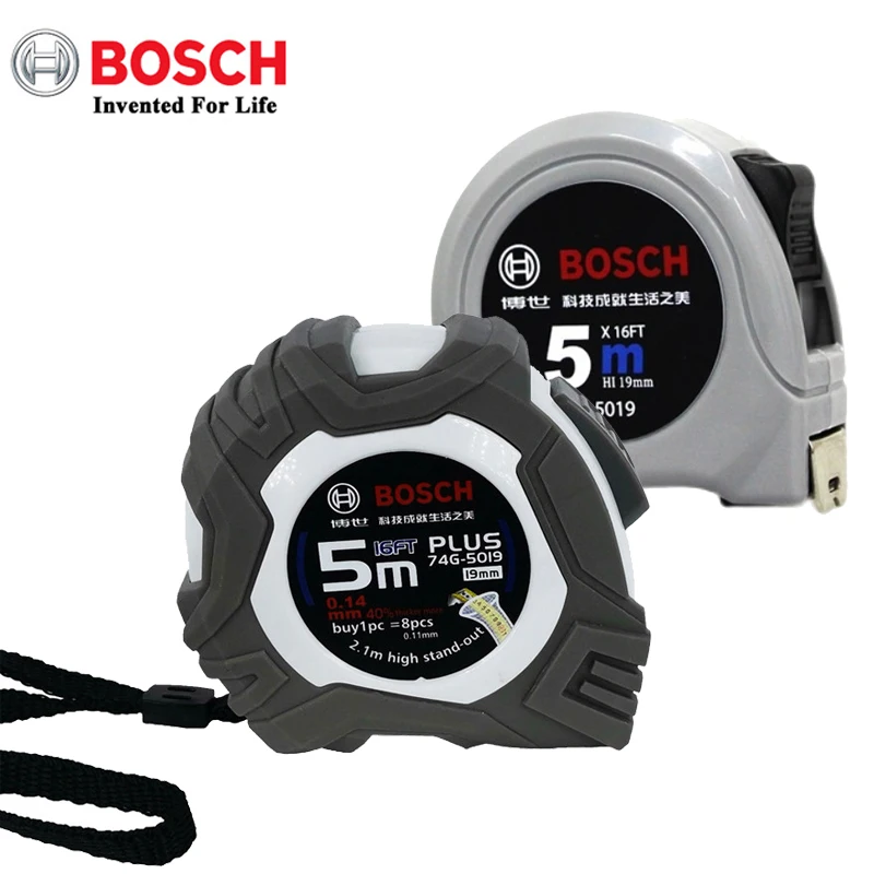 Bosch Maßband 5M Metric Maßband Einziehbare Maßband einhand Bedienung Percision Mess Werkzeuge