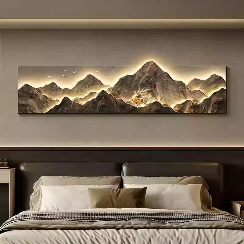 Luxury-Style 2025 New Bedside LED Wall Lamp with Back Support - High-End Feeling Bedroom Decorative Painting - Master Bedroom Th
