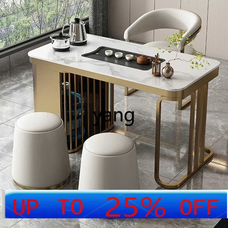 

LTT small apartment household study tea table living room kettle integrated tea table chair combination