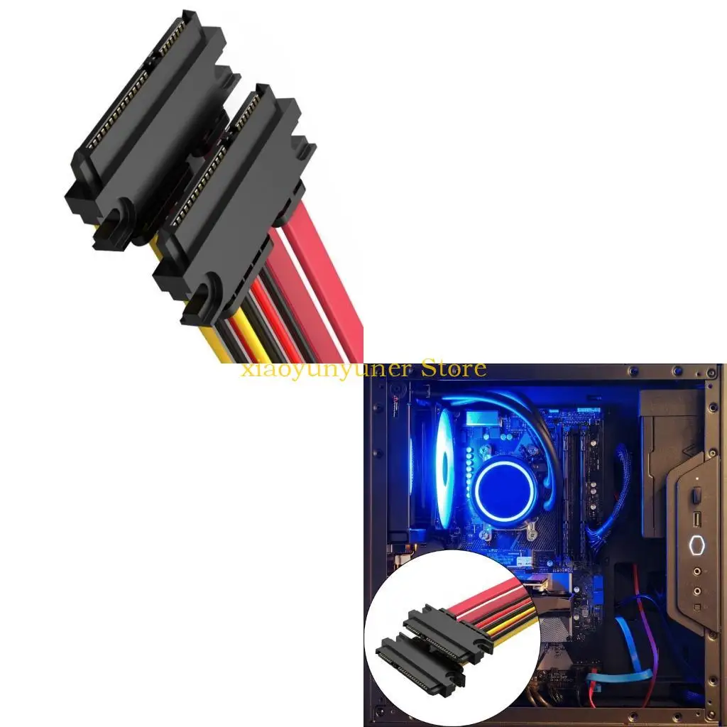 P9JB Universal Satas Female To Female Cable 7+15Pin Configuration Satas Cable For Computer Internal Component Connection