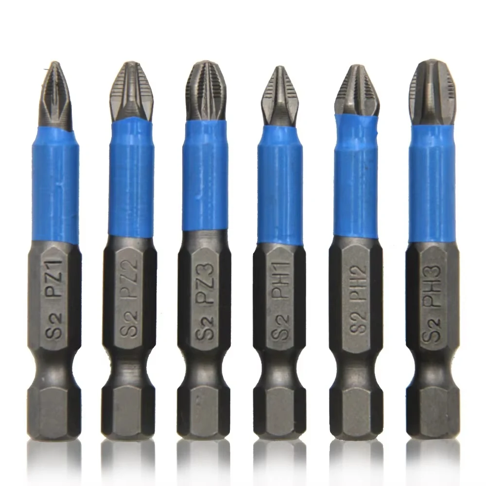 Anti Slip Screwdriver Hexagonal Handle Anti Skid Electric Screwdriver Woodworking Cross Screwdriver Tool PH1 PH2 PH3 PZ1 PZ2 PZ3