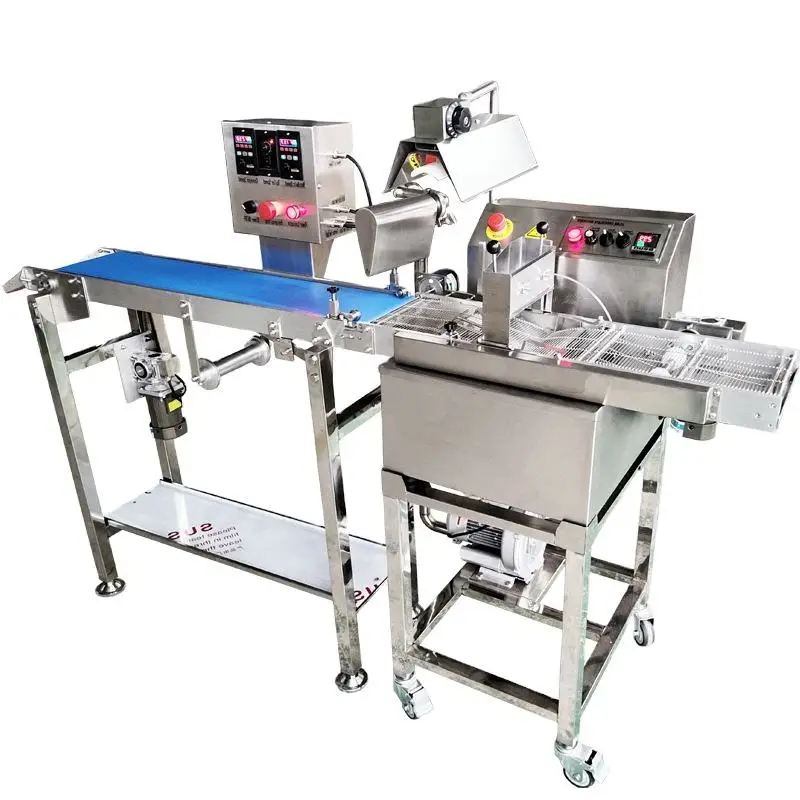 Commercial Nut Chocolate Coating Machine Most Popular Automatic Chocolate Encapsulating and Covering Machine