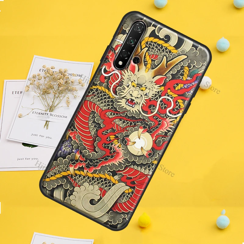 Чехол с китайским драконом для Huawei P30 P20 P40 P60 Pro P Smart Nova 9 5T Honor Magic 5 Lite X8 X9a 50 70, чехол