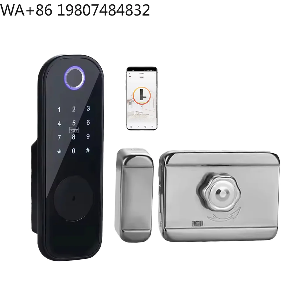 Saudi KSA Waterproof Smart Deadbolt Lock WiFi NFC Fingerprint Touch Keypad Dual Unlock Aluminum Gate Digital Security Lock
