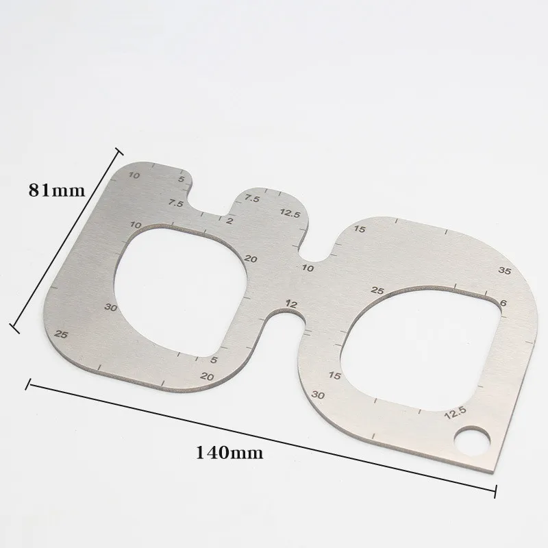 Stainless Steel DIY Leather Gauge round Angle Ruler Proofing Layout Template Handcraft Tool for Crafting And Design