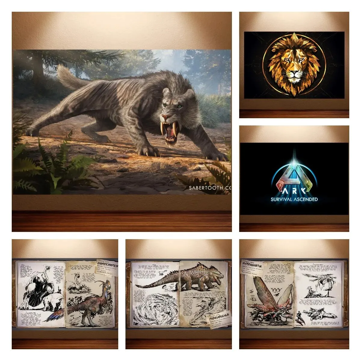 ARK Survival Ascended Canvas Wall Art  Video Game Poster for Living Room Bedroom Decor  Modern Wall Painting Home Decor Sticker