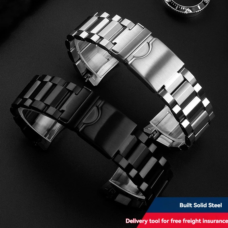 For Tissot T125617A Black Samurai Watch Strap | 22mm Stainless Steel Replacement Band for Speed Dare 1853, Precision Steel Chain