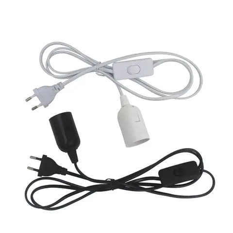 US AU UK EU to E27 Power Cord Screw Base Lamp Holder LED Pendant Light Head With 303 Switch Extent Cable 1.8m Bulb Socket