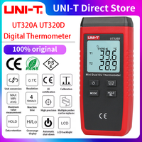 UNI-T UT320A UT320D Digital Thermometer Mini Dual K/J Type Thermocouple Thermometer -50℃ to 1300℃ High Temperature Tester Meter