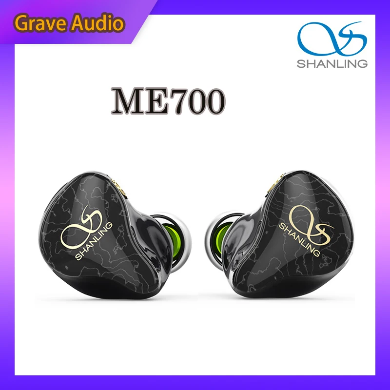 Shanling ME700 Earphone 1DD+4BA Five Hybrid Driver In-ear Earphone IEM with Triple-Bore Design 3D Printed Shell MMCX